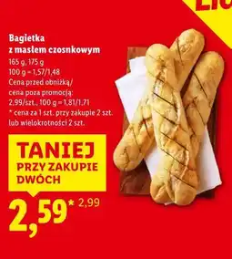 Lidl Bagietka z masłem czosnkowym oferta