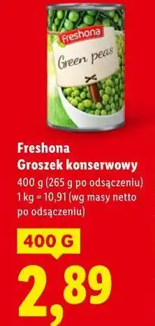 Lidl Freshona Groszek konserwowy 400 g oferta