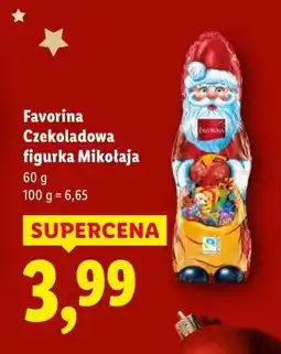 Lidl Favorina Czekoladowa figurka Mikołaja oferta