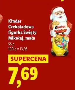 Lidl Kinder Czekoladowa figurka Święty Mikołaj, mała 55 g oferta