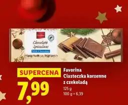 Lidl Favorina Ciasteczka korzenne z czekoladą oferta
