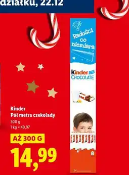 Lidl Kinder Pół metra czekolady oferta