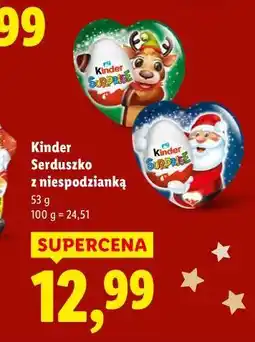 Lidl Kinder Serduszko z niespodzianką 53 g oferta