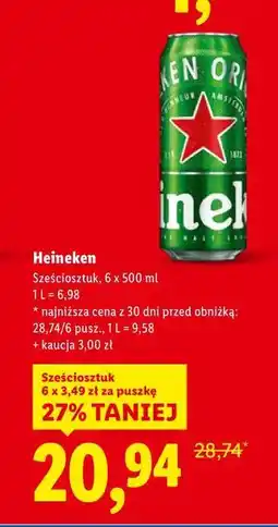 Lidl Heineken (6 x 500 ml) oferta