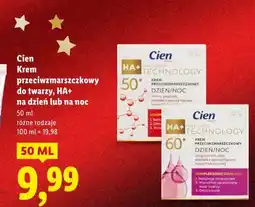 Lidl Cien Krem przeciwzmarszczkowy do twarzy, HA+ na dzień lub na noc oferta