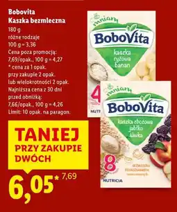 Lidl Bobovita Kaszka bezmleczna 180 g oferta