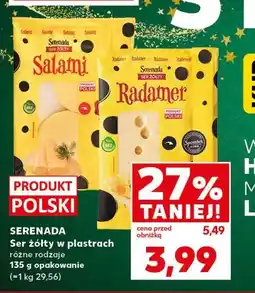 Kaufland Serenada Ser żółty w plastrach różne rodzaje 135g oferta