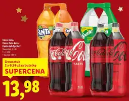 Lidl Coca-Cola, Coca-Cola Zero, Fanta lub Sprite, 2x2L oferta