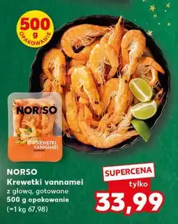 Kaufland Krewetki vannamei z głową, gotowane 500g NORSO oferta