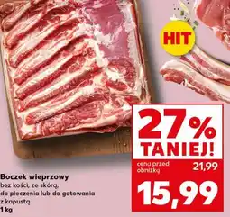 Kaufland Boczek wieprzowy bez kości, ze skórą 1 kg oferta