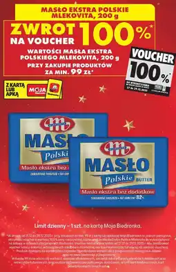Biedronka Masło ekstra polskie Mlekovita, 200 g oferta