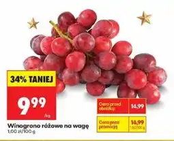 Biedronka Winogrono różowe na wagę oferta