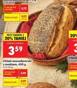 Biedronka Chleb nowodworski z makiem, 410 g oferta