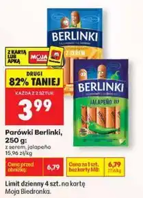 Biedronka Parówki Berlinki, 250 g oferta
