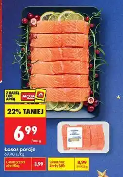 Biedronka Łosoś porcje oferta