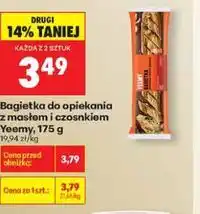 Biedronka Bagietka do opiekania z masłem i czosnkiem Yeemy, 175 g oferta