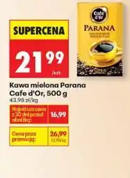 Biedronka Kawa mielona Parana Cafe d'Oro, 500 g oferta