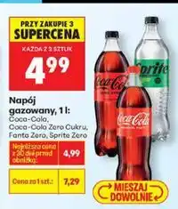Biedronka Coca-Cola, Sprite Zero, Fanta, Kinley, Coca-Cola Zero, napój gazowany 1L oferta
