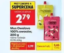 Biedronka Mus Owolovo 100% owoców 200 g różne rodzaje oferta