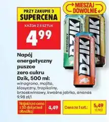Biedronka Dziki napój energetyczny puszka 500 ml różne rodzaje oferta