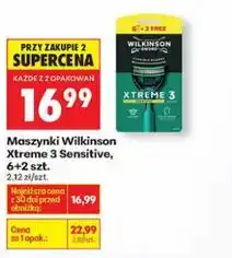 Biedronka Maszynki Wilkinson Xtreme 3 Sensitive, 6+2 szt oferta