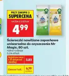 Biedronka Mr Magic, ściereczki nawilżane zapachowe do czyszczenia, 80 szt oferta