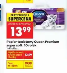 Biedronka Papier toaletowy Queen Premium super soft, 10 rolek oferta