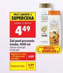 Biedronka Żel pod prysznic Linda, 400 ml oferta