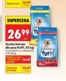 Biedronka Sucha karma dla psa Puffi, 10 kg oferta
