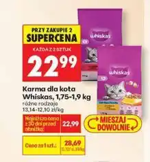 Biedronka Karma dla kota Whiskas, 1,75-1,9 kg oferta