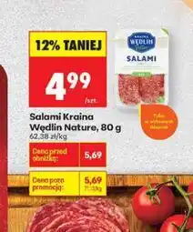 Biedronka Salami Kraina Wędlin Nature, 80 g oferta