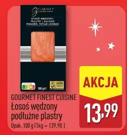 ALDI Łosoś wędzony podłużne plastry Gourmet Finest Cuisine oferta