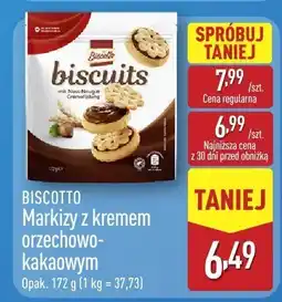 ALDI Markizy z kremem orzechowo-kakaowym BISCOTTO oferta