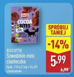 ALDI Szwedzkie mini ciasteczka czekoladowe BISCOTTO oferta