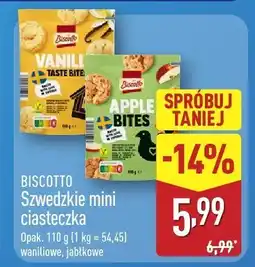ALDI Szwedzkie mini ciasteczka waniliowe BISCOTTO oferta