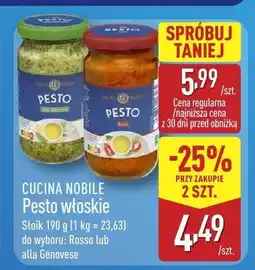 ALDI Pesto włoskie Rosso Cucina Nobile oferta