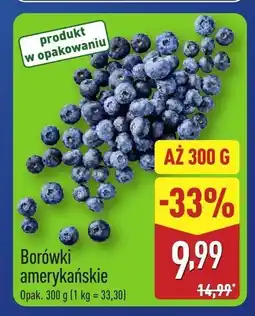 ALDI Borówki amerykańskie 300 g Aldi oferta