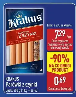 ALDI Parówki z szynki KRAKUS oferta