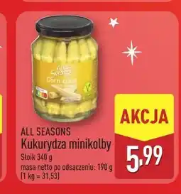 ALDI ALL SEASONS Kukurydza minikolby oferta