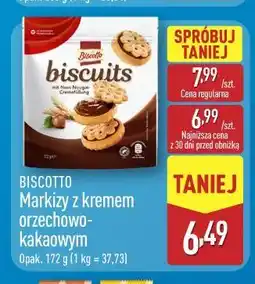 ALDI Biscotto Markizy z kremem orzechowo-kakaowym oferta