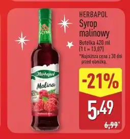 ALDI HERBAPOL Syrop malinowy 420 ml oferta
