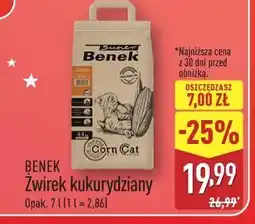 ALDI Benek Żwirek kukurydziany 7L oferta