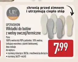 ALDI UP2FASHION BASICS Wkładki do butów z wełny owczej/termiczne oferta