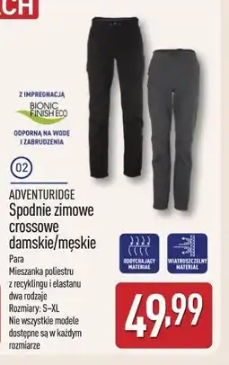 ALDI ADVENTURIDGE Spodnie zimowe crossowe damskie/męskie oferta