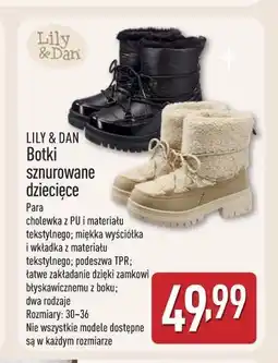 ALDI LILY & DAN Botki sznurowane dziecięce oferta