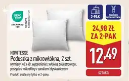 ALDI NOVITESSE Poduszka z mikrowłókna, 2 szt oferta