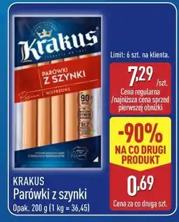 ALDI KRAKUS Parówki z szynki oferta