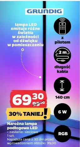Netto Narożna lampa podłogowa LED oferta