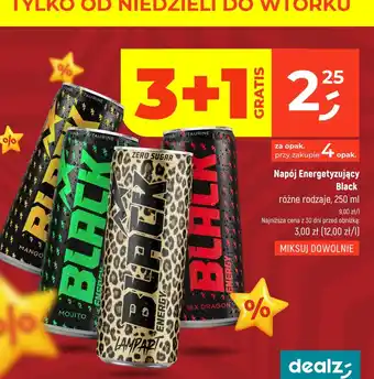 Napój Energetyzujący Black (różne rodzaje, 250 ml)