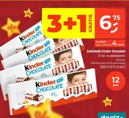Dealz Czekoladki Kinder Chocolate 12 szt. w opakowaniu oferta